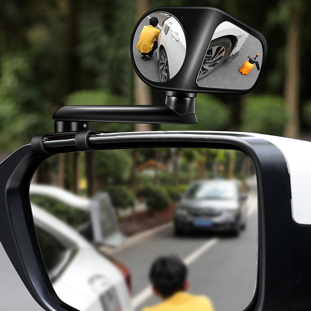 2pcs 2-in-1 Car Blind Spot Mirror 360° Rotatable Blind Spot Mirror Rearview Parking Mirror Car Rear View Mirror