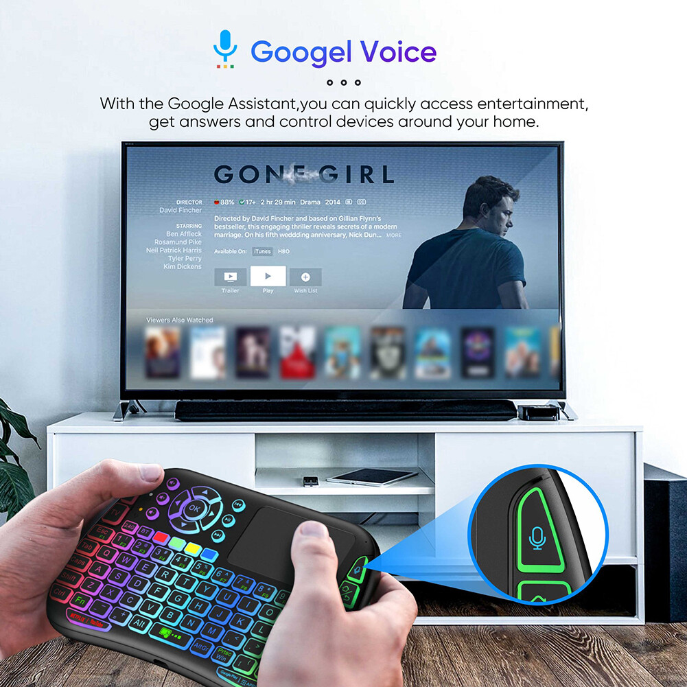 RGB Backlight Mini Wireless Keyboard With USB Receiver Keyboard for Mac OS Linux