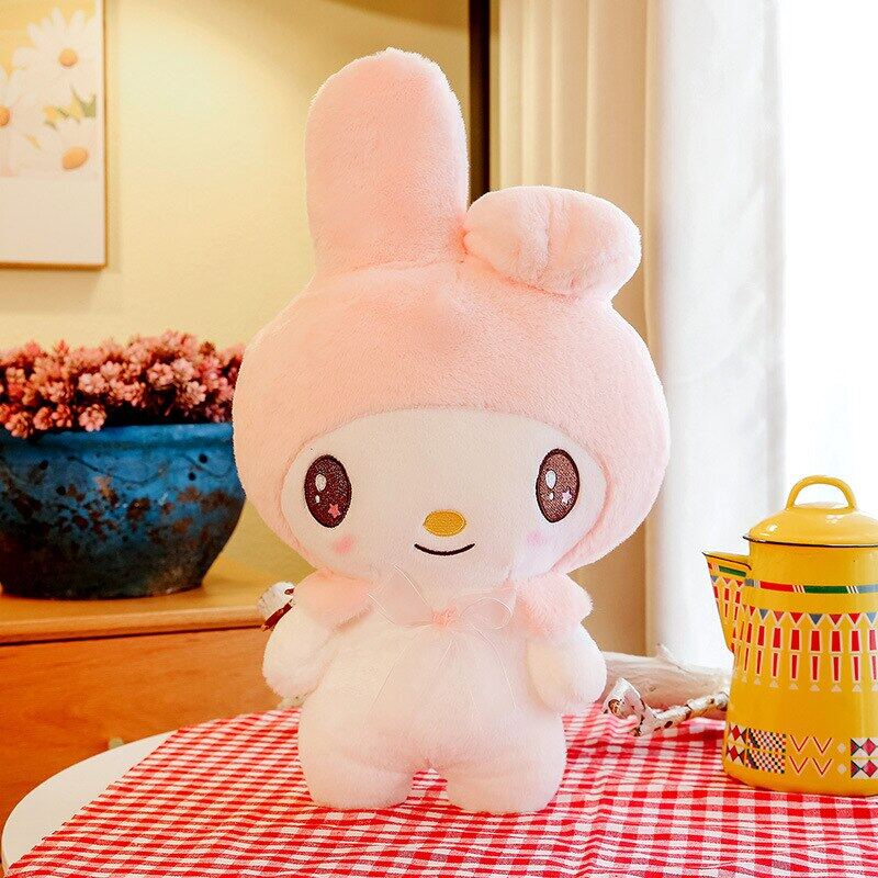 Sanrio Melody Kuromi Cute Plush Doll Kawaii Fluffy Stuffed Toy Large ...