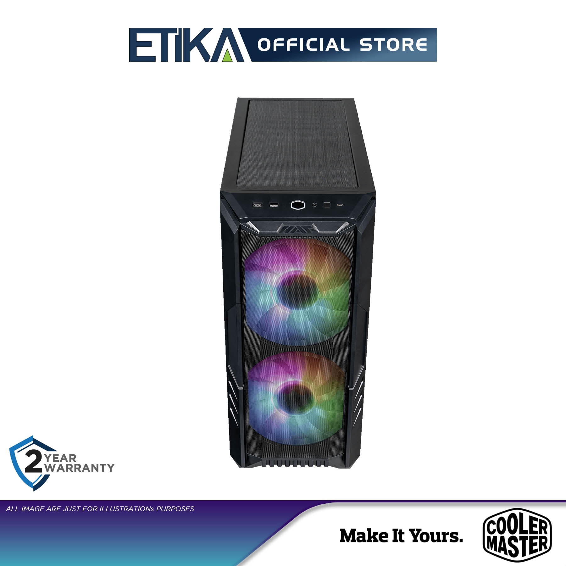 Cooler Master HAF-500 | E-ATX Tempered Glass Mid Tower Gaming Casing ...