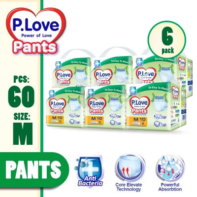 P.Love Adult Pants M10 / L10 / XL8 x 6 Packs