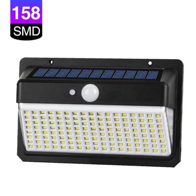 Đèn Led 158 năng lượng mặt trời, đèn chống nước gắn tường cảm biến chuyển động, đèn khẩn cấp siêu sáng cho hoạt động ngoài trời