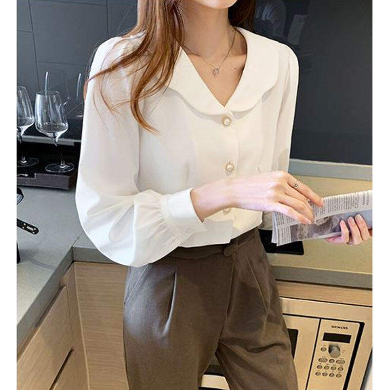 CHICCHIC Áo sơ mi dài tay áo thời trang nữ