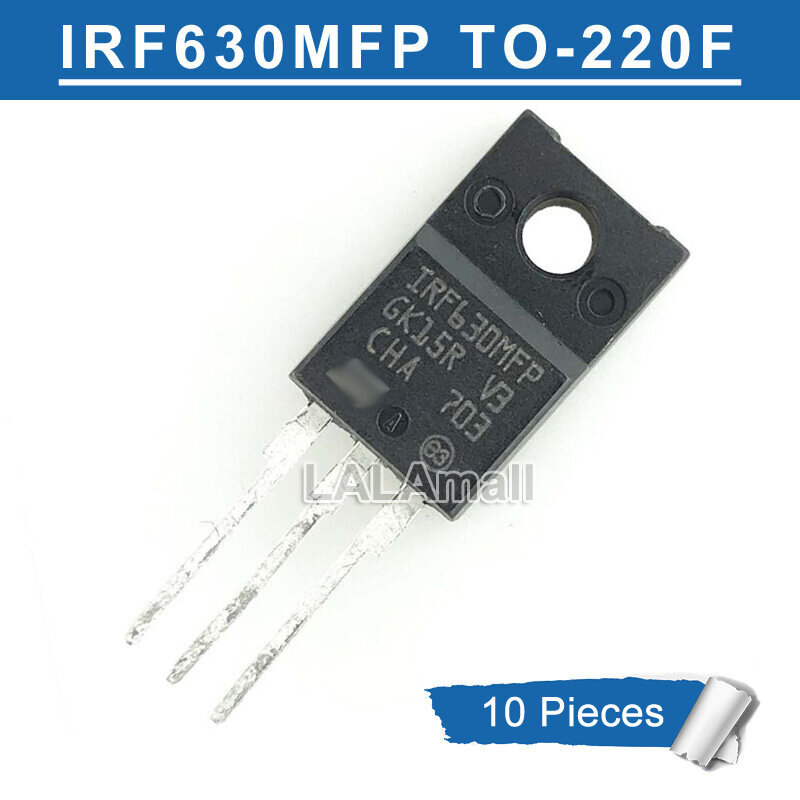 10pcs irf630mfp to-220f irf 630 mfp irf630mf to220f n-channel 200v/9a power mosfet transistor new original ic