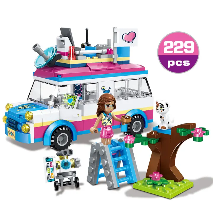 lego friends pink car