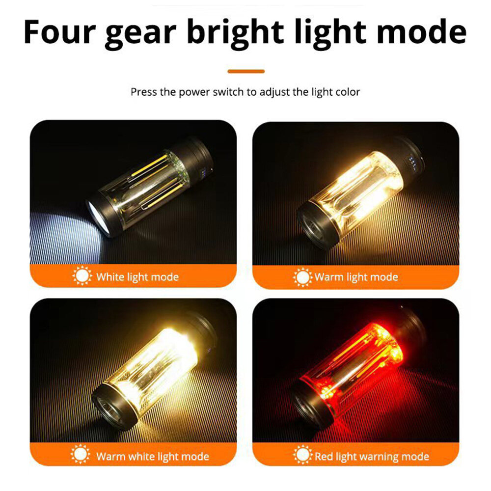 Multi-Function 4h led camping lantern waterproof USB rechargeable LED Flashlight lamp 4 light modes for power loss lamp outdoor Indoor