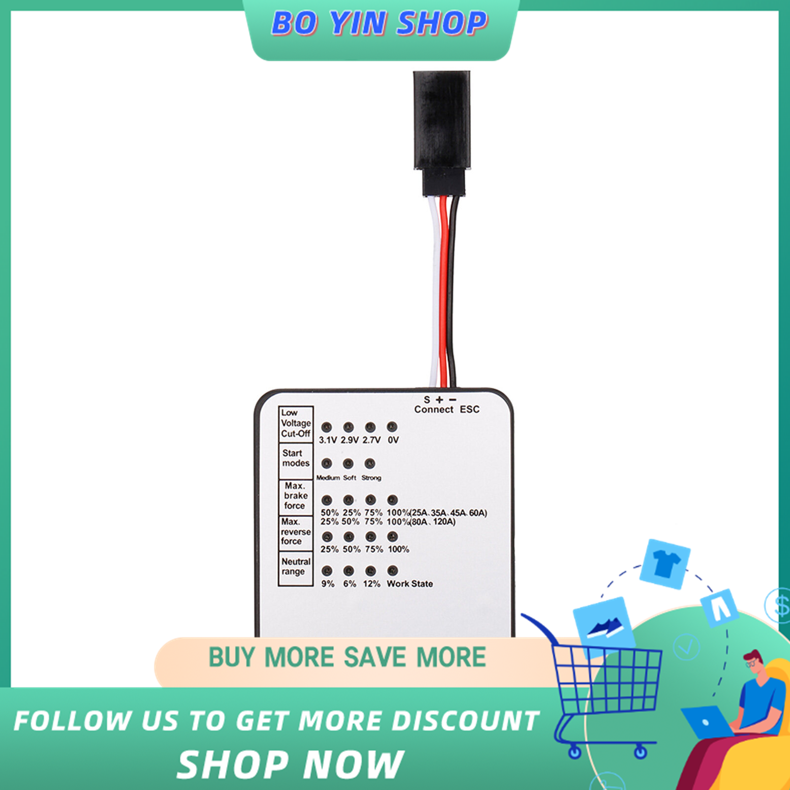 BO YIN ESC Programming Card for SURPASS HOBBY Brushless ESC Electronic Speed Controller