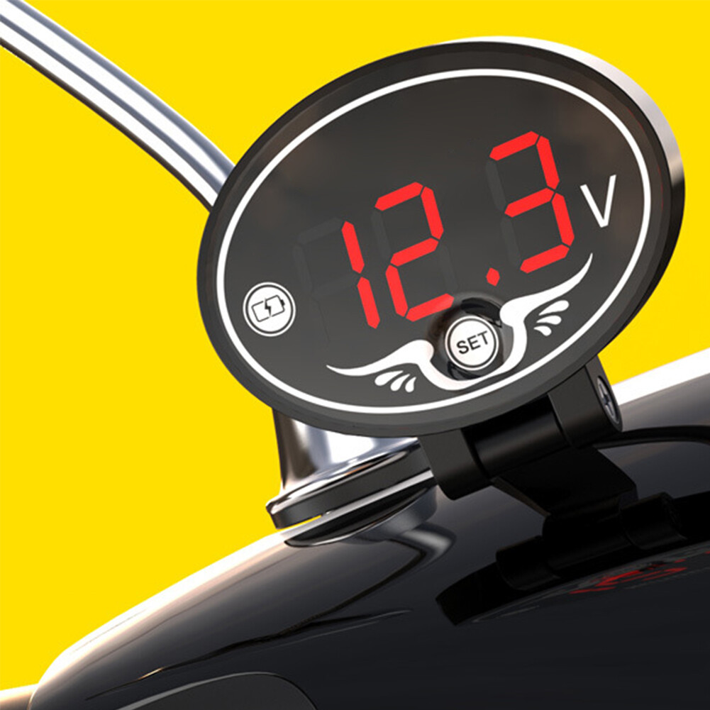 JaneDream Green-Digital LED Voltmeter Voltage Panel Meter DC 9V to 24V For Motorcycle Accessories