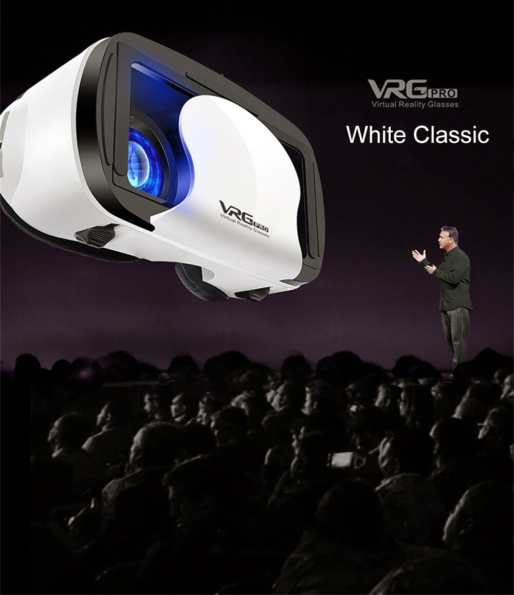 VRG Pro 3D Kính VR Thực Tế Ảo Toàn Màn Hình Trực Quan Góc Rộng Kính VR, Áp Dụng Cho Các Thiết Bị Điện Thoại Thông Minh 5-7 Inch, Độc Lập Tròng Kính Có Thể Điều Chỉnh, Núm Điều Chỉnh Khoảng Cách Học Sinh, Điều Chỉnh Khoảng Cách Đối Tượng, tùy Chọn Cho Ngườ