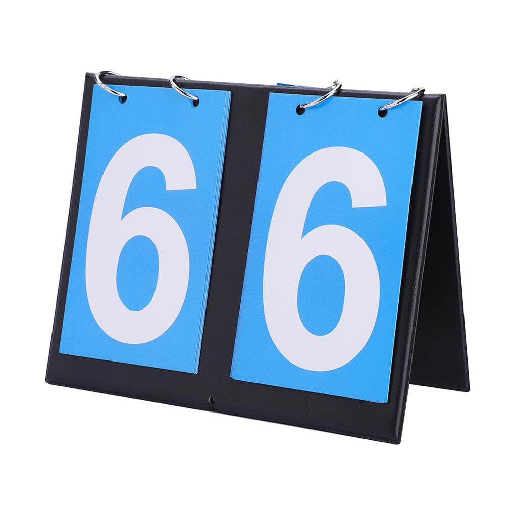 Portable Flip Sports Scoreboard Score Counter for Table Tennis Basketball Digit-Blue) (2
