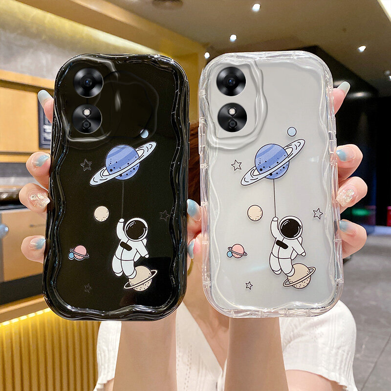 OPPO A17k Case For OPPO A17 / OPPO A17K【New soft case cartoon New Year Style camera protection phone case cover 】