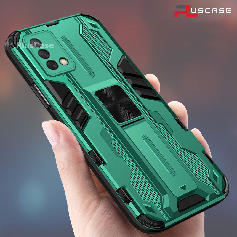 PlusCase for OPPO A95 4G A74 4G Case Shockproof Kickstand Armor Camera Lens Protector Hard Back Cover