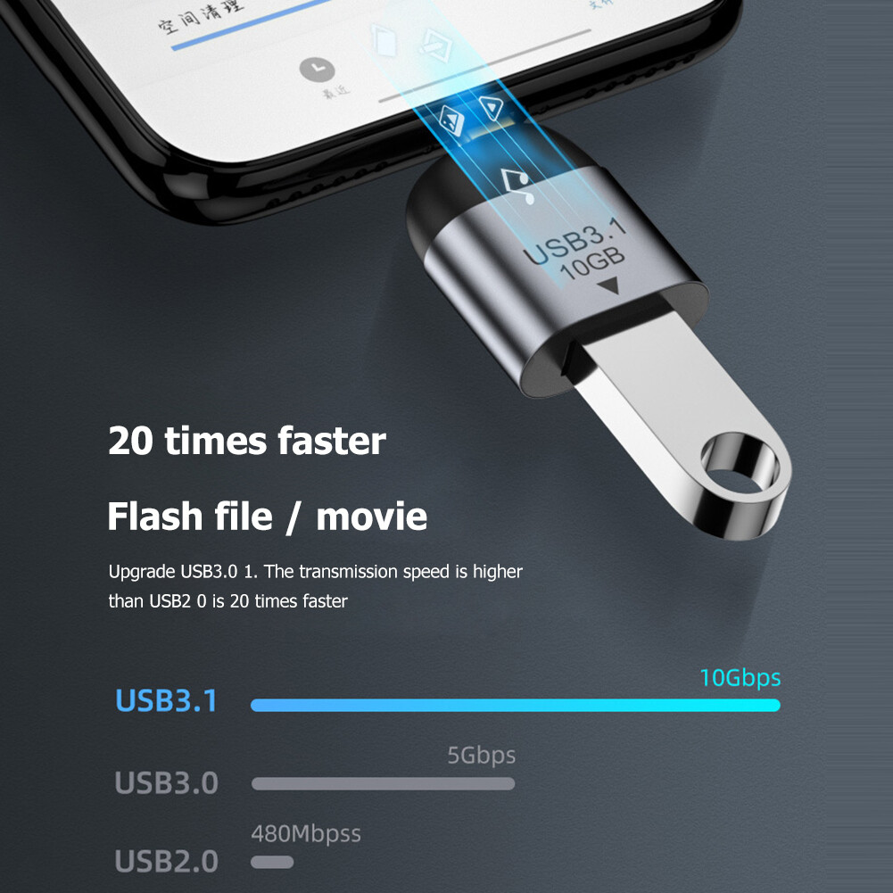 USB 3.1 Với USB 3.1/Loại C Adapter USB3.1 Gen2 Sạc Chuyển Dữ Liệu Qua 10Gbps