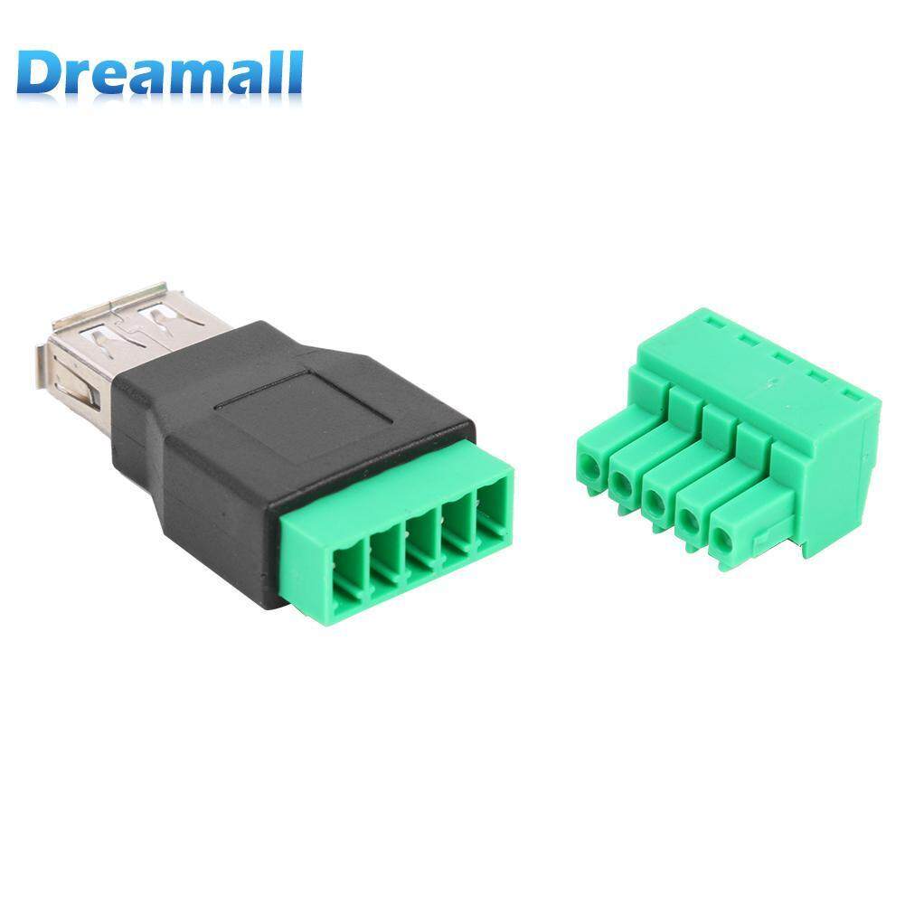 Dreamall Usb2.0 หญิง 5pin สกรูข้อต่อขั้วอะแดปเตอร์พร้อม Shield By Dreamall