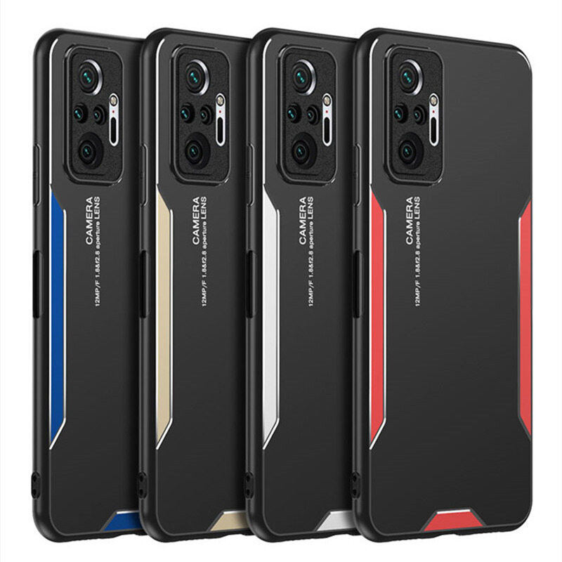ROAZIC, Dành Cho Xiaomi Redmi Note 10 Note 10 Pro Note 10 Pro Max Ốp Điện Thoại Ốp Lưng Kim Loại Mờ Ốp Khung TPU Mềm Vỏ Nhôm Chống Rơi Siêu Mỏng