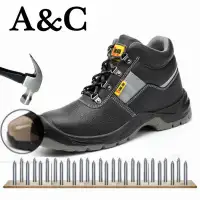 A & C Ukuran Besar Laki-laki Sepatu Bot Baja Sepatu Keselamatan Jari Kaki Kasual Boot Outdoor Anti-Smashing Tusukan Bukti Shoes【free Shipping】