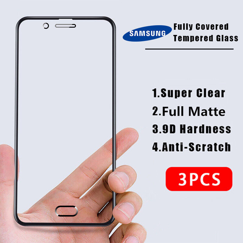 3Pcs Hontinga 9D For Samsung Galaxy A01 A6 Plus A7 A8 Plus 2018 A8 Star A9 Star A10 A10S A20 A20S A30 A30S A50 A50S A70 A51 A71 A31 A11 A21S Note20 Note 20 A01 Core A12 M12 M32 A22 4G M23 M33 M53 5G 3Pcs 9D Full Cover Tempered Glass Screen Protector