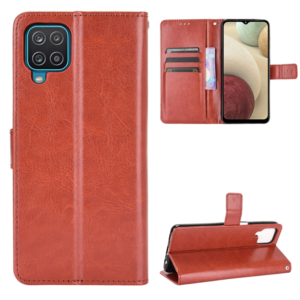 Samsung Galaxy A12 Case Premium Flip PU Leather Case Wallet Cover