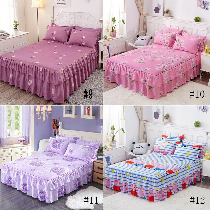 Ga Trải Giường Vừa Vặn Chân Váy Giường King Queen Mềm Mại Chống Trượt