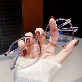 We Flower Chic Purple Transparent Frame Clear Lens Glasses for Women Girls Fashion Blue Light Blocking Eyewear thumbnail