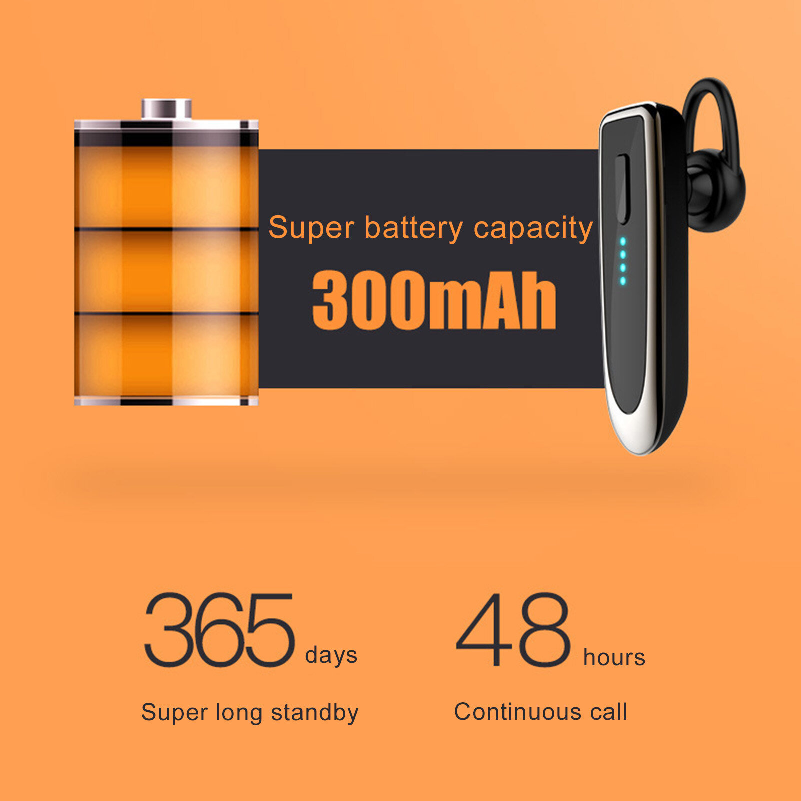 K23 Bluetooth 5.0 Wireless Rechargeable Earphones with Voice Function for Phone