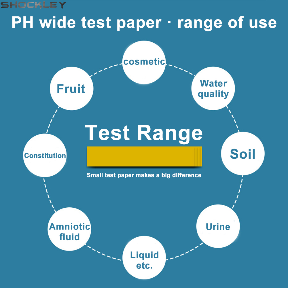 Shockley 80 PH Test Strips Litmus Test Paper Full Range 1-14 PH Acidic Alkaline Indicator Universal Full Range Strips Tester 80 Strips