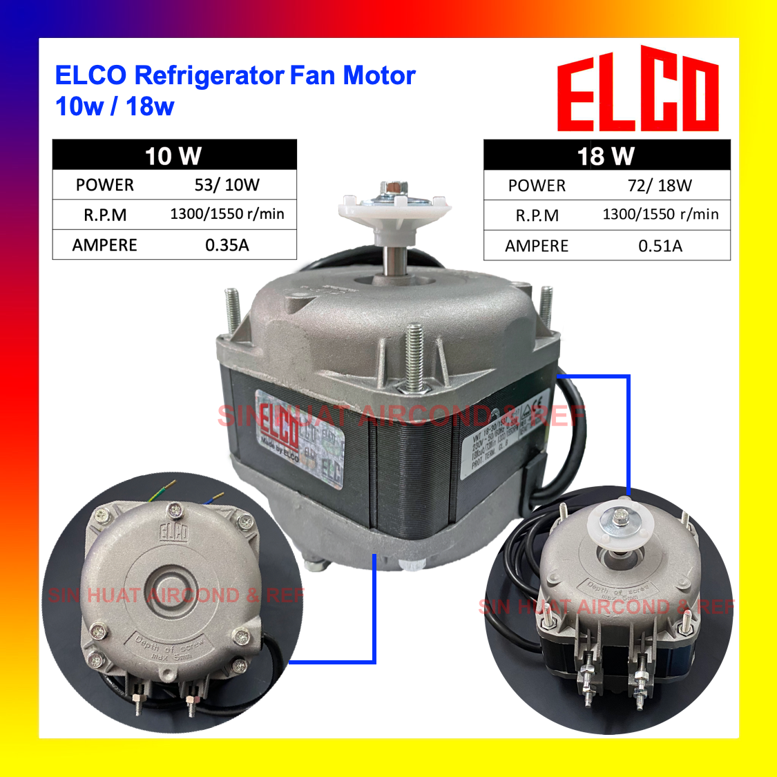 EBM / ELCO HEAVY DUTY REFRIGERATOR FAN MOTOR 9W / 10W / 18W Lazada