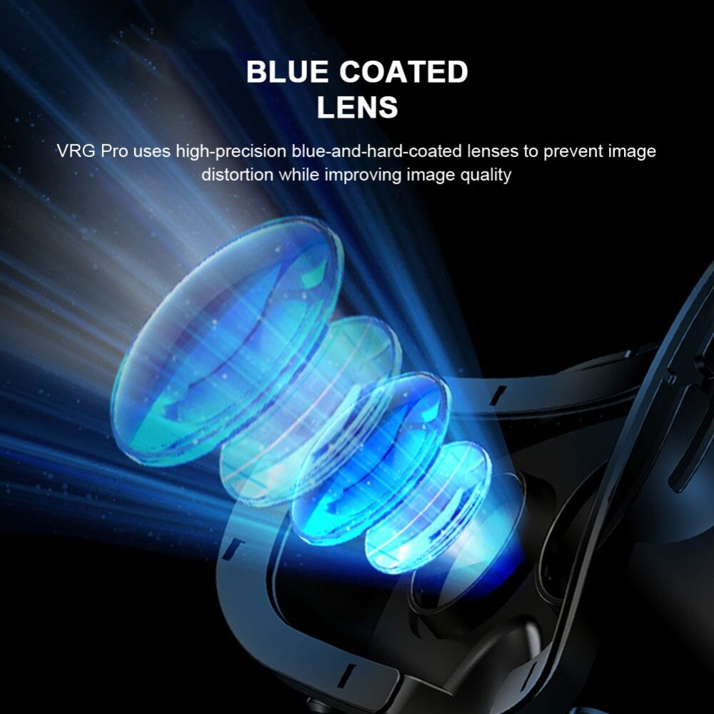 Kính Thực Tế Ảo VRG Pro 3D Góc Rộng 120 Độ Toàn Màn Hình Trực Quan Dùng với Tất cả các dòng Điện Thoại Thông Minh 3.5-7 inch