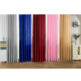 Fityle 100x250cm Modern Smooth Satin Blackout Curtains For Window