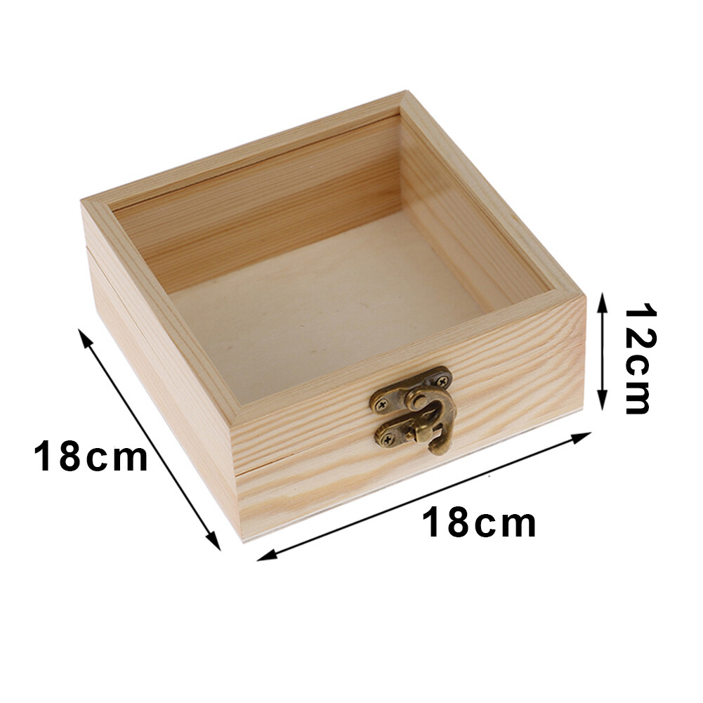 3 Size Wooden Box With Hinged Lid Wood Storage Box With Lid Paulownia Box Jewelry Accessories Storage Box