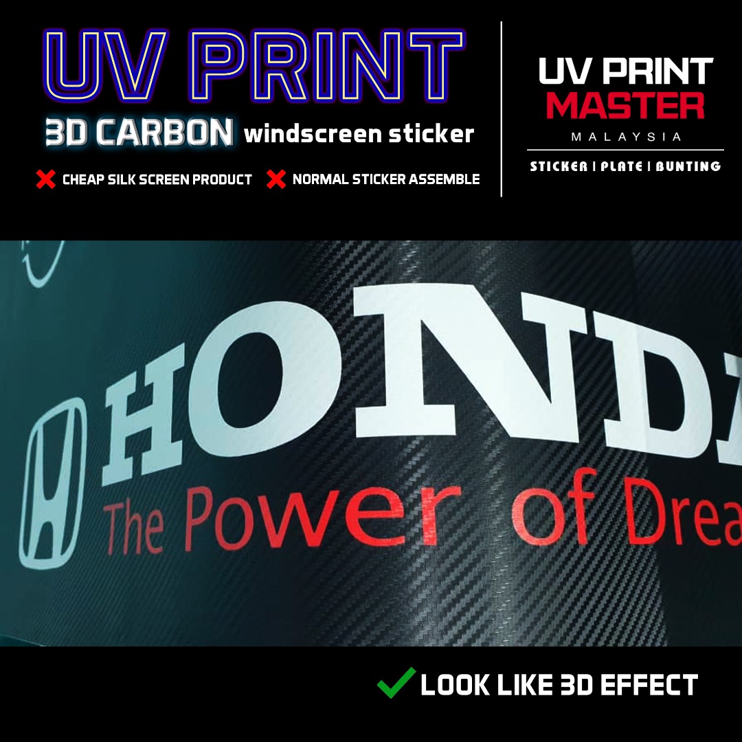 Car Windscreen Sticker UV Print 