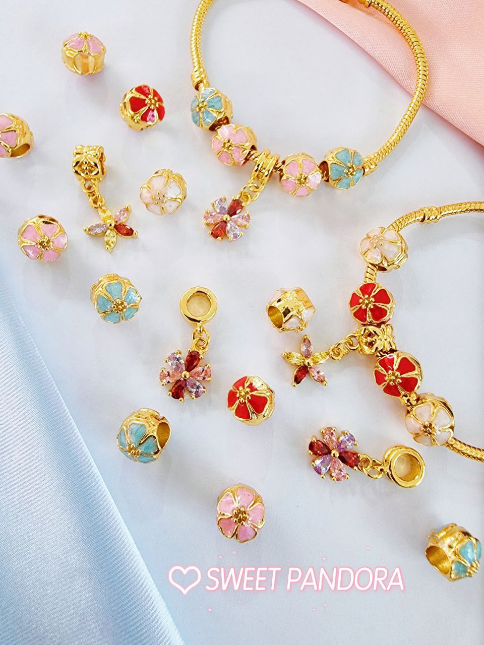 Hot Emas Bangkok Ori Sweet Charms New Design Murah Free Cop 916 Lazada