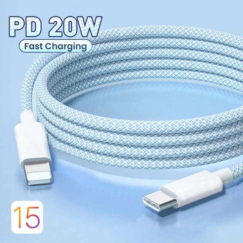 Cáp Sạc Nhanh PD 20W Tương Thích Với IPhone Cáp Sạc Type C Đến 8 Chân Tương Thích Với IPhone 13 Pro Max Dây Dữ Liệu USB C 1M