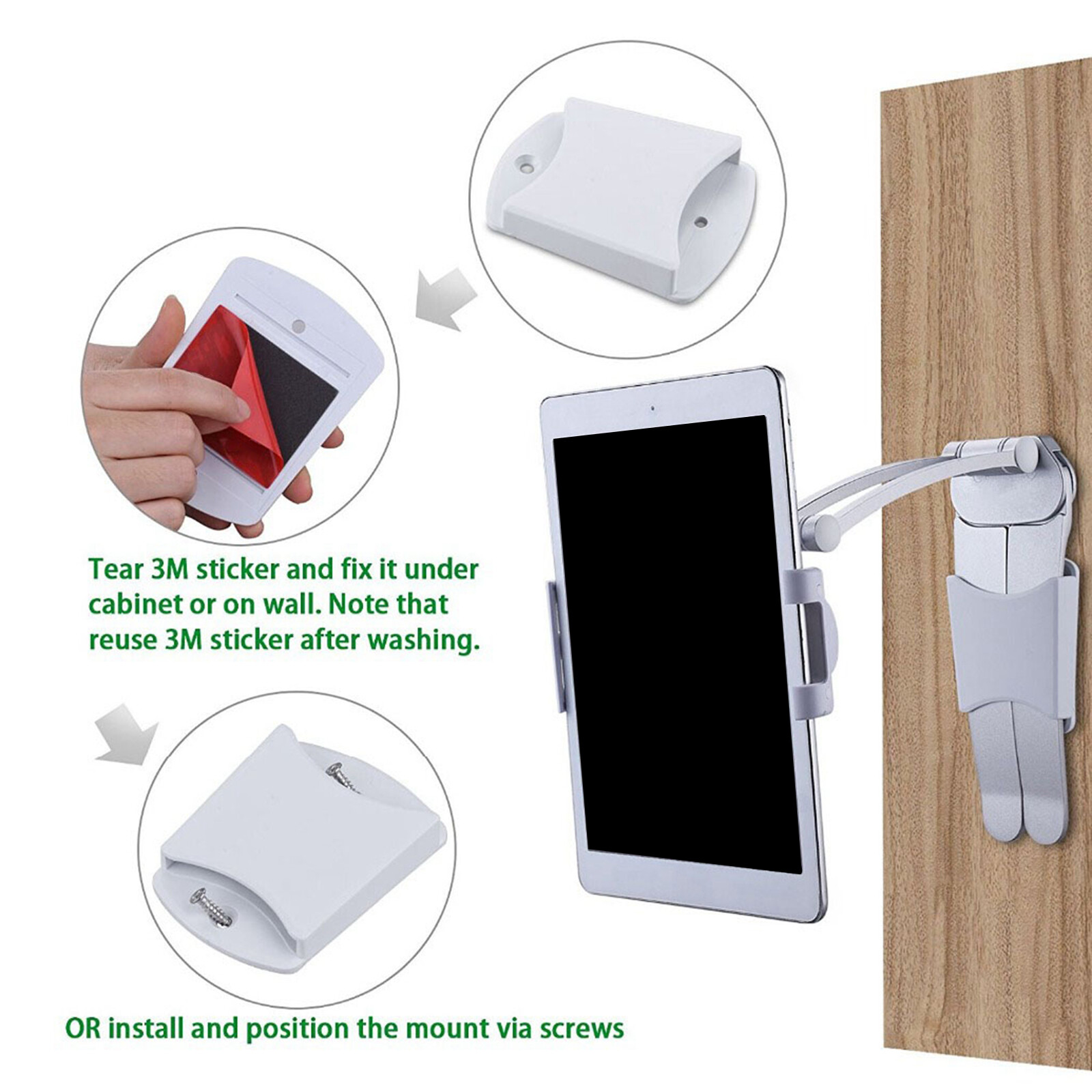 Phone Holder Under Cabinet Tablet Mount Tablet Kitchen Stand