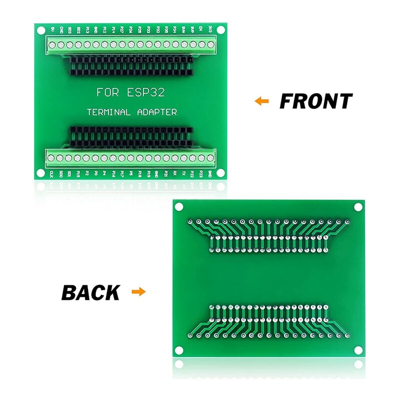 2Pcs ESP32 Breakout Board GPIO 1 Into 2 for 38PIN Narrow Version ESP32 ESP-WROOM-32 Microcontroller Development Board