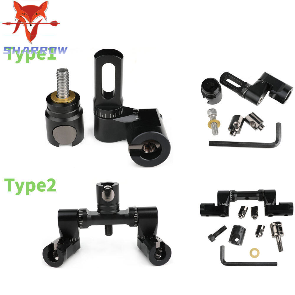 Compound Bow V Bar Balance Rod Stabilizer Precise Angle Adjustable Adapter Shock Absorption