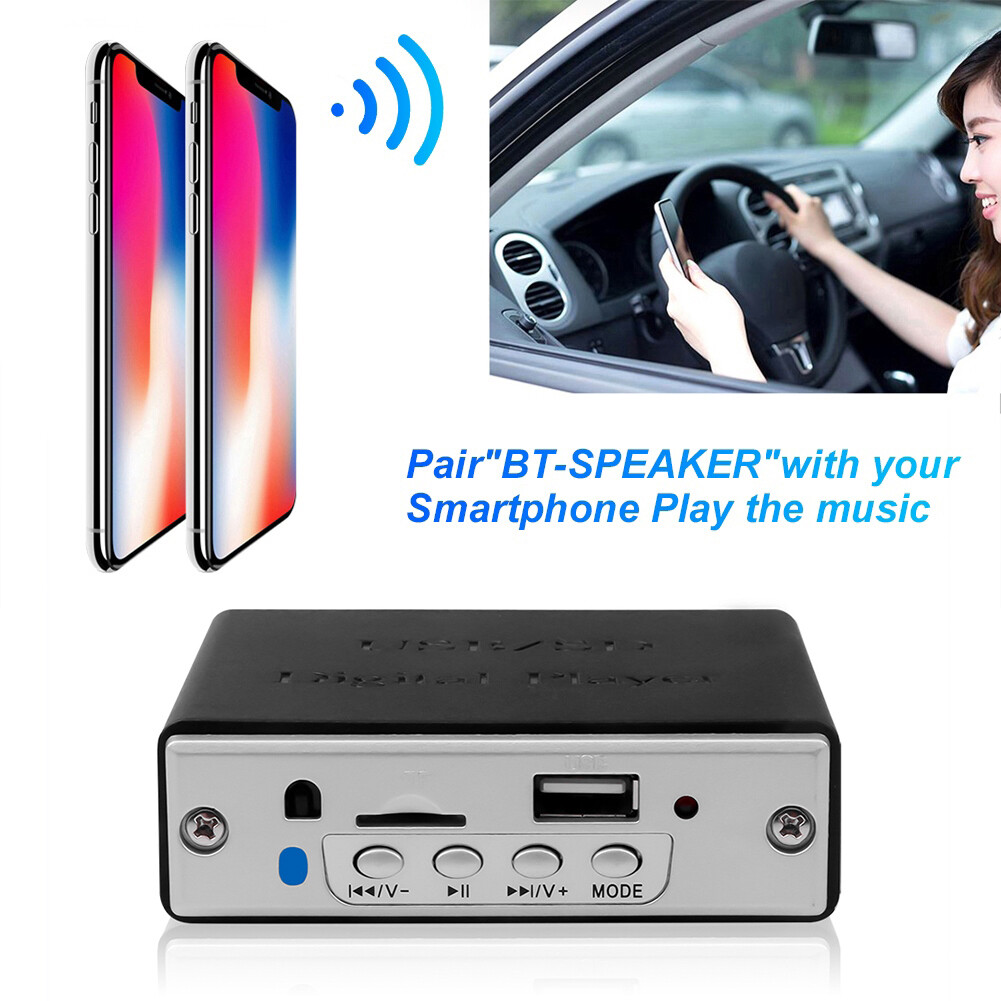SZC Bluetooth 5.0 Car USB MP3 Music Player FM Radio TF Card Decoder Board Module