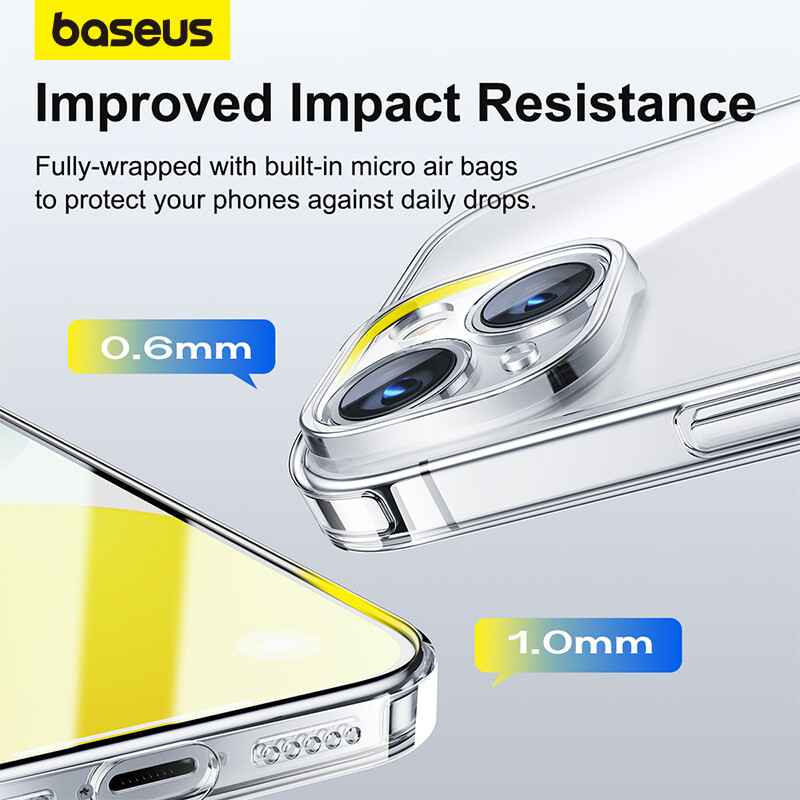 Baseus rõ ràng trường hợp đối với iPhone 15 14 Pro Max cộng với trường hợp nhựa TPU mềm ống kính đầy đủ trong suốt chống sốc điện thoại procetor cho iphone13 12 11 x XR XS Max Bìa