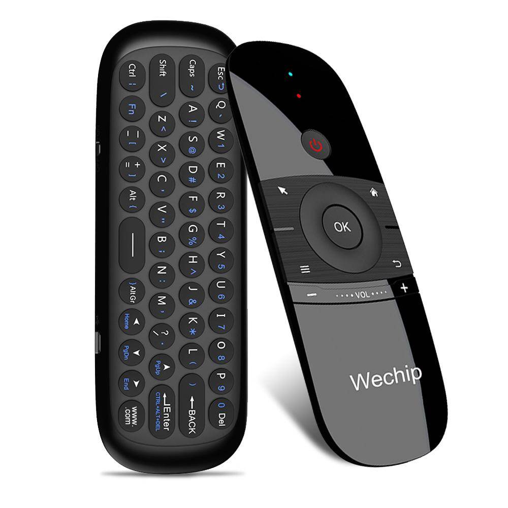 Docooler Wechip W1 2.4G Air Mouse Wireless Keyboard Remote Control Infrared Remote Learning 6-Axis Motion Sense w/ USB Receiver for Smart Android  BOX Laptop PC