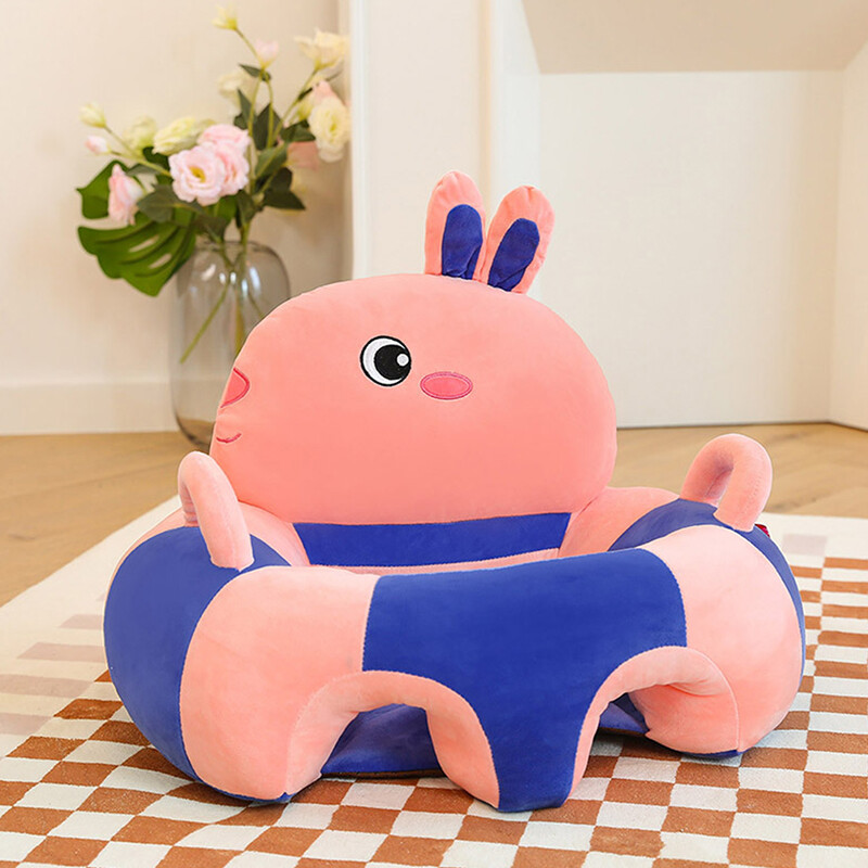HomeGarden Animal Shaped Kids Learning Sitting Chair Cover Support Sofa Infant Plush Seat