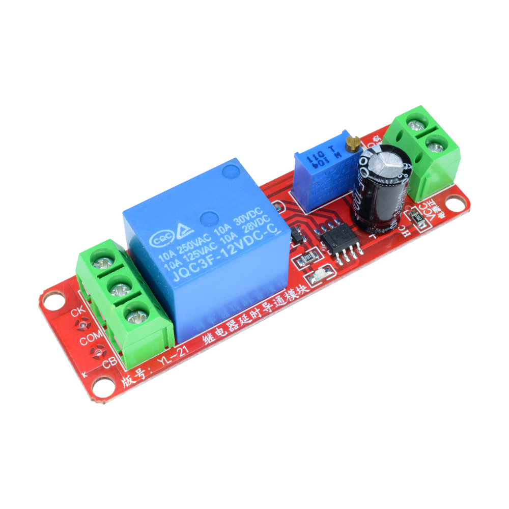 Original Diymore NE555 Trigger Timer Switch Delay Connect Module Adjustable Time Delay Relay DC 12V 10A 0-10 Seconds With LED Indicator Board