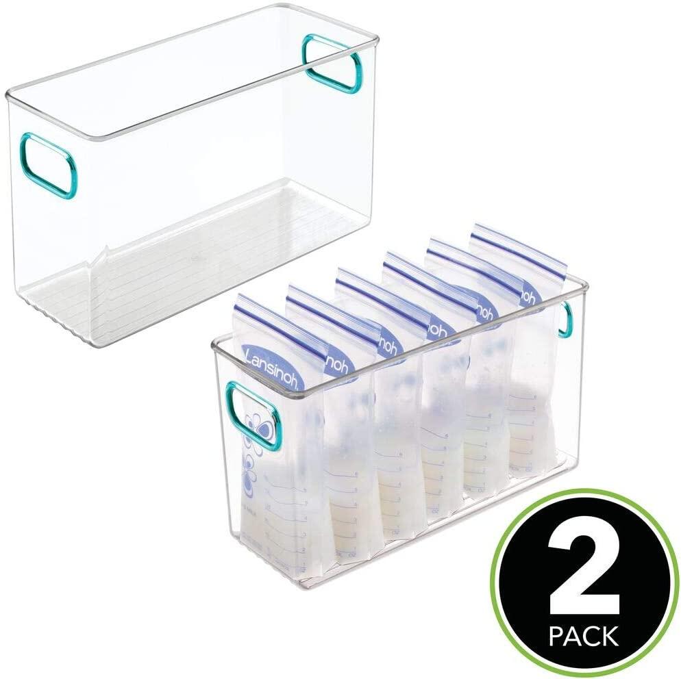 Thickened & Durable Pantry and Refrigerator Organizer Bins for Kitchen and Cabinet Storage | Pantry and Refrigerator Organizer Bins for Kitchen and Cabinet Storage | Food Bins with Handles | BPA FREE Fridge and Freezer Containers | Clear