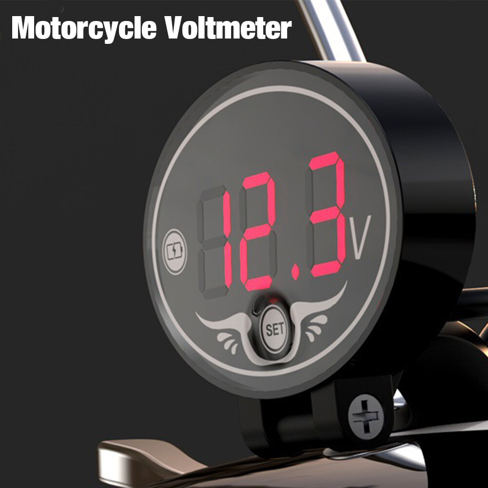 JaneDream Green-Digital LED Voltmeter Voltage Panel Meter DC 9V to 24V For Motorcycle Accessories
