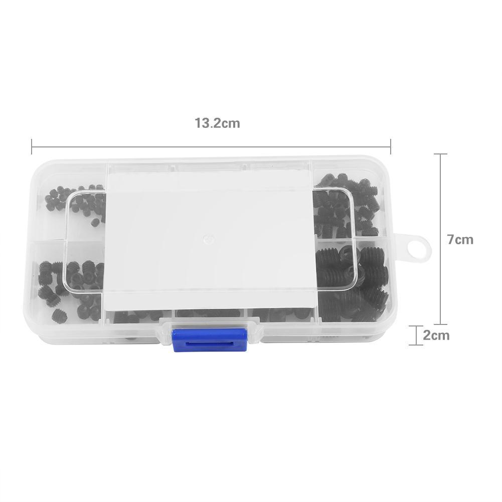 240 Vít Có Lỗ Trên Đầu Loại Ổ Cắm Đầu Allen Hex Bộ Vít Cấy Bộ Hộp DIN916