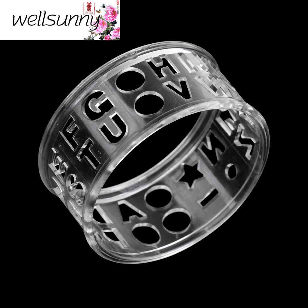 Wellsunny Transparent Letter Golf Ball Line Marker Template Drawing Alignment Tool Equipment