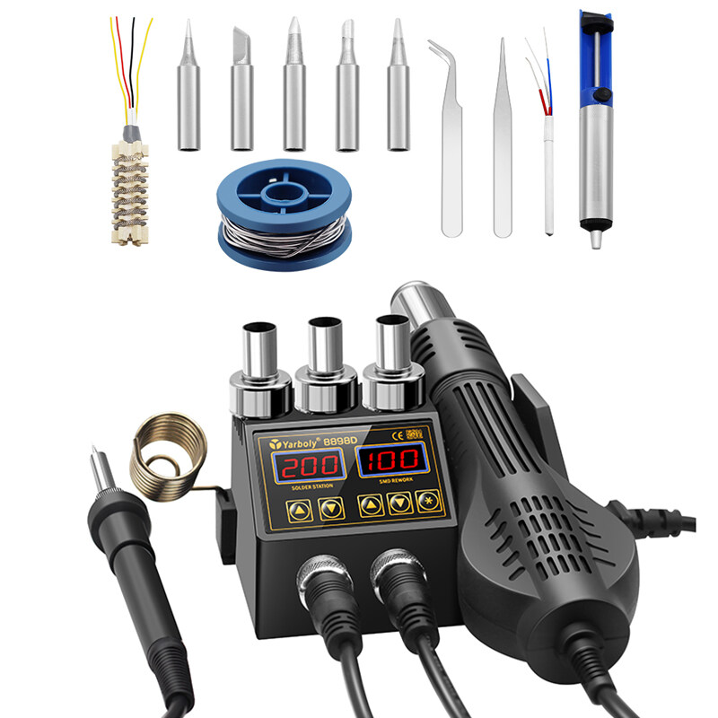 Yarboly Hot Air 8898D Double Digital Display Electric Soldering Irons