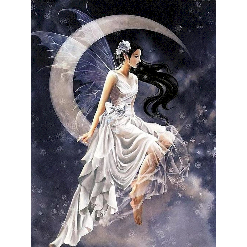 RUOPOTY Moon Goddess Paint By Numbers Figure Painting Diy Pictures By Numbers Painting Numbers Art Supplies Home Decor Hobby