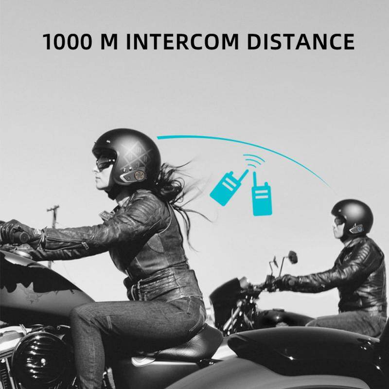 Aitemay Helmet Headset Bluetooth 5.0 Intercom Motorcycle Wireless Intercom Moto Interphone 1000M Music Sharing