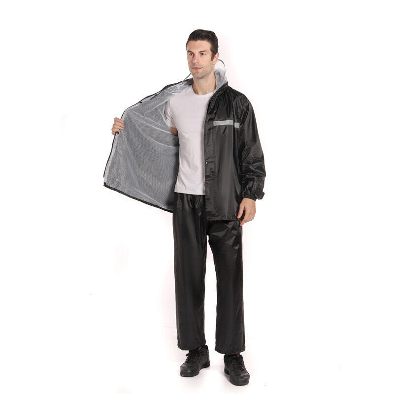 JJT Raincoat, raincoat, full set, one-piece raincoat, thick raincoat, raincoat, EVA raincoat, adult, zipper, gloves, raincoat, outdoor men and women fashion poncho