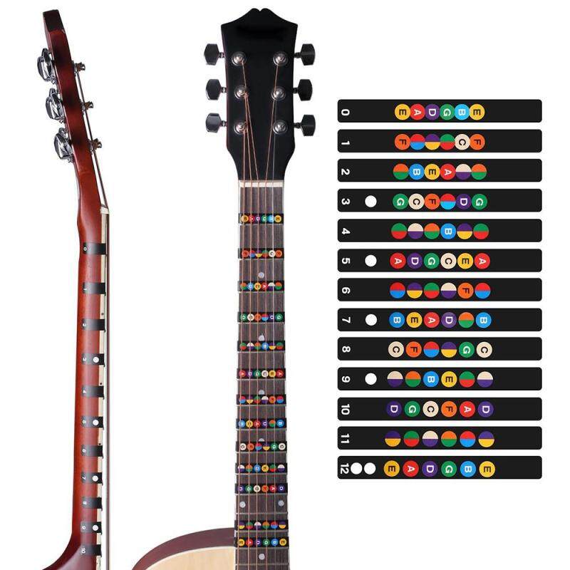 Innovative Guitar Fretboard Note Decals Fingerboard Frets Map Sticker for Beginner Learner Malaysia